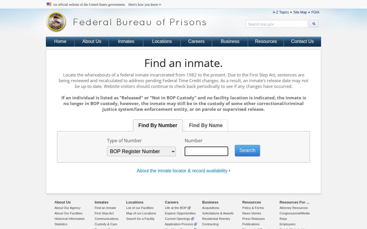 Federal locator used after a Stone County Detention Center transfer or release
